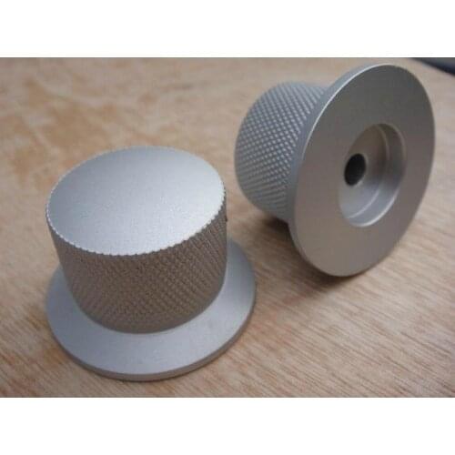 1PCS D38*25 White Knurled Amplifier Aluminum Volume knob potentiometer knob non-slip knob