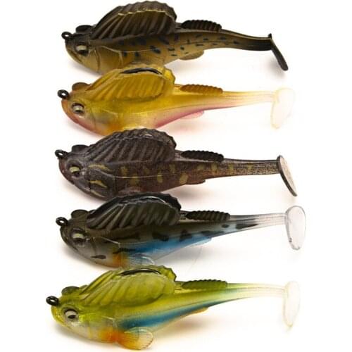 1 pcs fishing lure 7.5 cm Swimbaits soft bait lead jig Dark Dream fishing pike lure bass shad for fishing perch