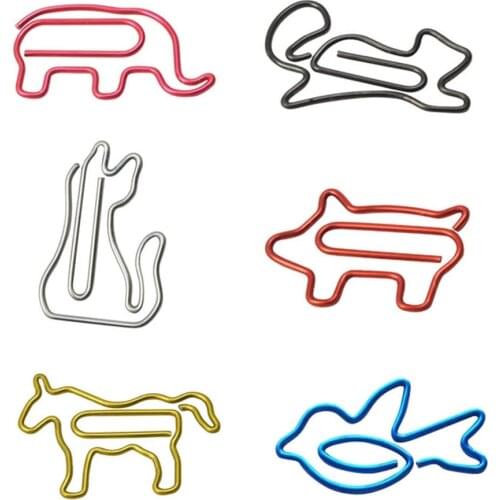 20PCS Paper Clips Animal Shaped Paper Memo Clips Bookmark, for Teachers Students Kids for Office School Supplies Notebook