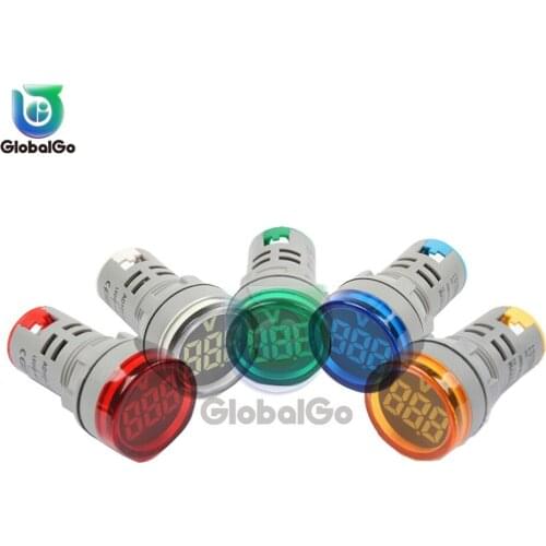 22MM AC 20-500V Voltmeter Square Panel LED Digital Voltage Meter Indicator Light