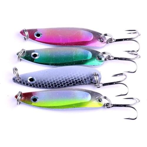 1PCS Metal Spinners spoon Fishing lure 5cm 6.5g Swimbait Hard Bait Sequins Tool Wobblers Spinner bait Treble Hook SP006