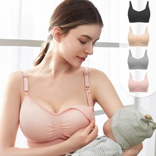 Seamless Maternity Bra Plus Size Nursing Bra Breathable Women Breastfeeding Underwear Push Up Pregnant Women Clothes
