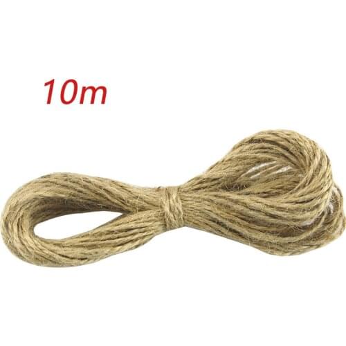 10M Jute Rope Cord Gift Packaging Rope For Valentines Day Wedding Decoration 2mm Rustic Country Handmade Craft Material Threads