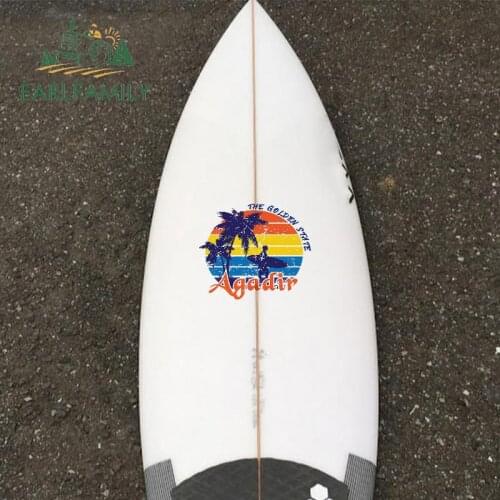 EARLFAMILY 30cm x 30cm for Agadir Surfing Car Stickers Refrigerator Decor Assessoires Snowboard Surfboard Scratch Proof Decals