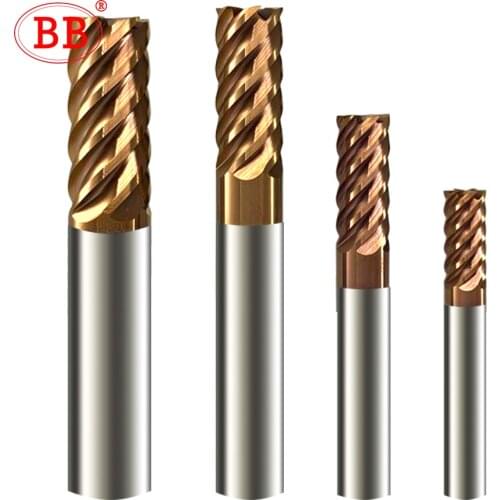 BB 6 Flutes Carbide End Mill Metal Steel 6 Teeth Tungsten Milling Cutter CNC Finishing Machining Router 4mm 6mm 8mm 10mm 12mm