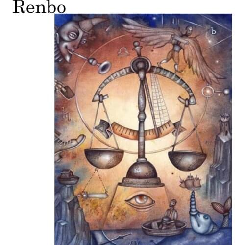 Zodiac Sign Libra Picture 5D Diamond Painting Full Square DIY Diamond Embroidery Beads Cross Stitch kit Mosaic Rhinestone decor