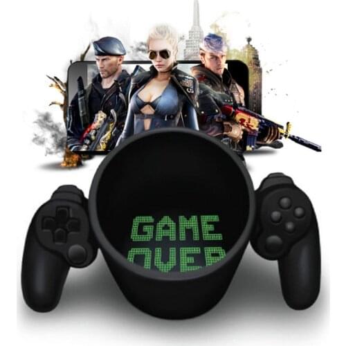 380mL Ceramic Game Over Coffee Mug Creative 3D Game Controller Handle Cup Home Office Milk Tea Water Mugs For Game Boy Best Gift