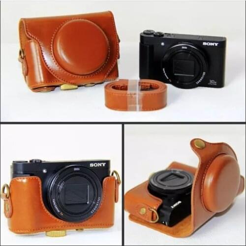 Camera Leather Case Bag Cover Pouch for SONY Cyber-shot DSC-HX90 DSC HX90 WX500 Camera Cover