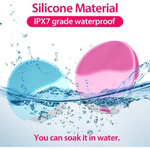 Ultrasonic Silicone Electric Facial Cleansing Brush Sonic Face Cleanser Deep Pore Cleaning Waterproof Skin Massage Rechargeable