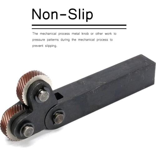 7pcs Steel Dual Wheel Knurling Tool Set with 0.5mm 1mm 2mm Wheel Linear Pitch Knurl Kit Lathe Cutter Wheel Knurling Set