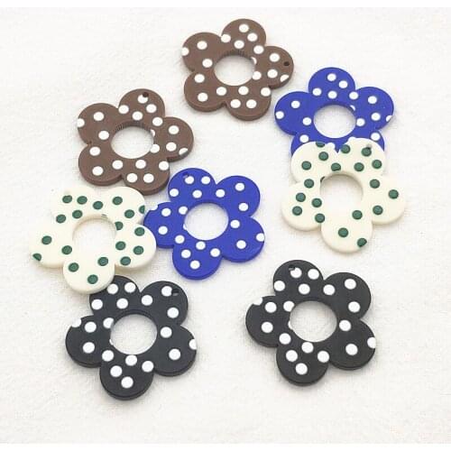 New Arrival! 29X30mm 100pcs Printing Effect Flower Charm for Necklace Bracelet Earrings DIY Parts,Jewelry Findings & Components