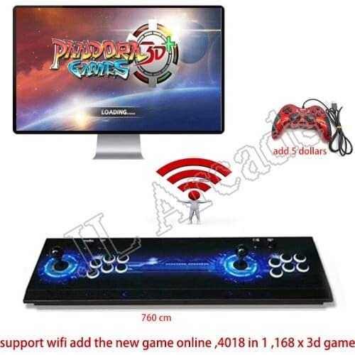 Pandora 300 x 3D 8000 in 1 Wifi version without delay Joystick light buttons PCB controller Retro Arcade console