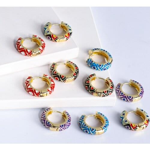 New Statement Hoop Earring Resin Wholesale Woman Cc Ear Ring Cute Mini Classic Trend Streetwear Earrings For Women 2021 Cheap