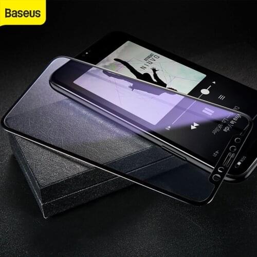 Baseus Ultra thin glass screen protector For iphone X Anti-bluelight 3D tempered glass Film For iphoneX screen protector