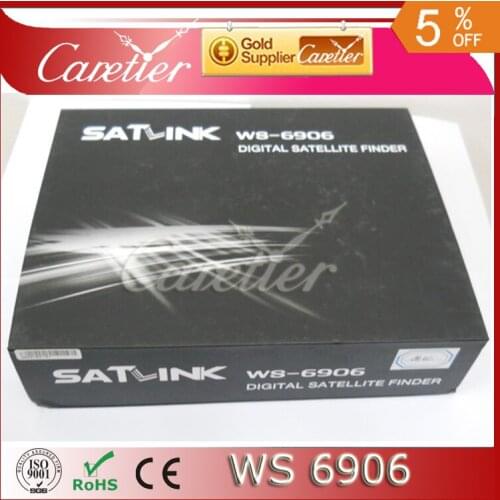 Free shipping satellite finder satlink WS-6906 3.5" DVB-S FTA Data Digital Satellite Signal Finder Meter(1pc 6906)