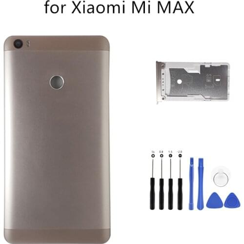 For Xiaomi Mi MAX Battery Back Cover Rear Housing Rear Door Camera Glass Lens for Xiaomi Mi MAX Repair Spare Parts + Card Tray