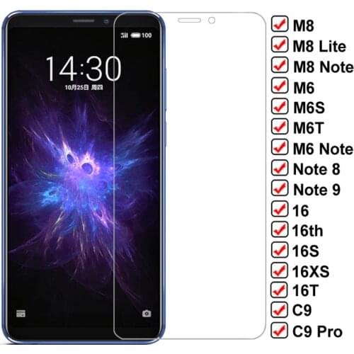 9D Protective Glass For Meizu C9 Pro M8 Lite M6S M6T M6 Note 8 9 Tempered Screen Protector 16 16S 16XS 16T 16th Glass Film Case