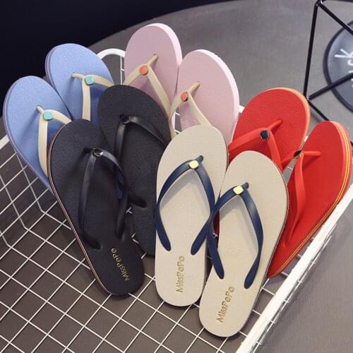 Womens Shoes 2021 Beach Flip-flop Sandals Solid Summer Women Sandals Casual Comfortable Flip Flops Non-Slip Flats Shoes