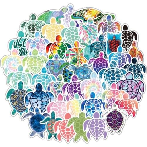 10/30/50pcs/pack Marine Animal Green Turtle Stickers For Refrigerator Car Helmet DIY Gift box Bicycle Guitar Notebook Skate Etc