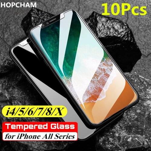 10Pcs 0.3mm 9H 2.5D Tempered Glass for iPhone 6 6S 5 5s 5c SE 4s 7 8 screen protector Film for iphone 7 plus for iphone X