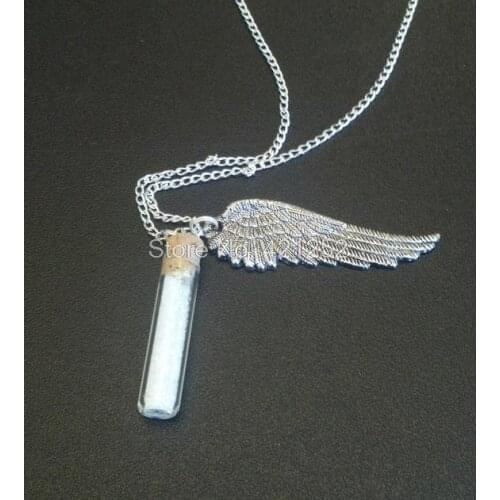 12pcs Angel Grace Supernatural protection salt bottle Necklace