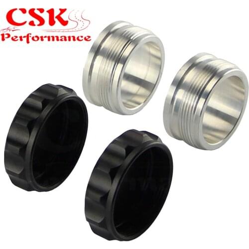 2.75" 70mm ID Aluminium Weld On Filler Neck & Cap Oil Fuel Expansion Water Tank 2pcs