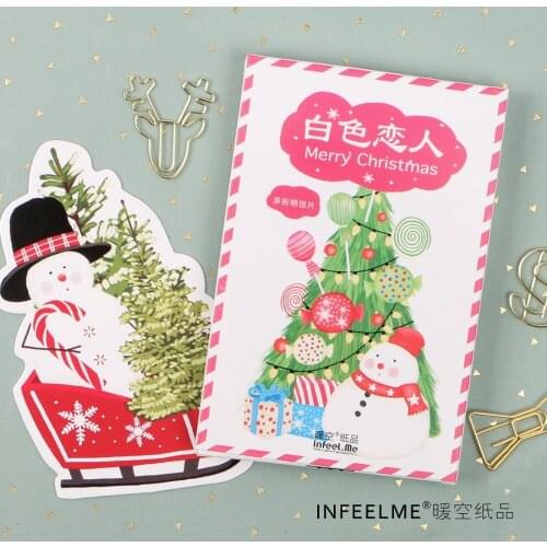 30 sheets/Set Kawaii Christmas Snowman Postcard /Greeting Card/Message Card/Christmas and New Year gifts