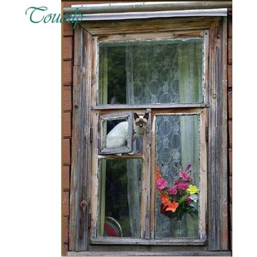 5D square&round cat Diamond Painting Family Atmosphere Retro Decoration Cross Stitch 3D Diamond Embroidery Landscape Painting