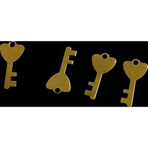 6*13mm geometric shape love single hole earring pendant key shape bracelet necklace pendant fashion charm jewelry accessories