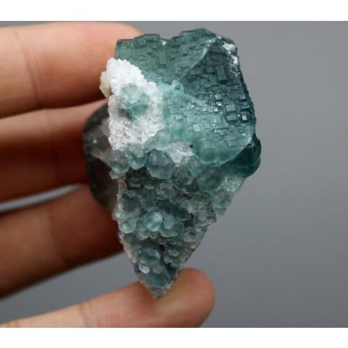 70g Natural rare blue-green fluorite cluster mineral crystal specimens Stones and crystals Healing crystal