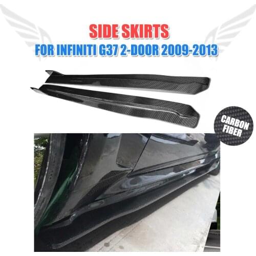Carbon Fiber auto side skirts car side body aprons for Infiniti G37 2-door 2009-2013 2PCS/Set Car Tuning Parts