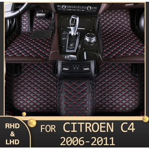MIDOON Car floor mats for Citroen C4 (TWO DOOR) 2006 2007 2008 2009 2010 2011 Custom auto foot Pads automobile
