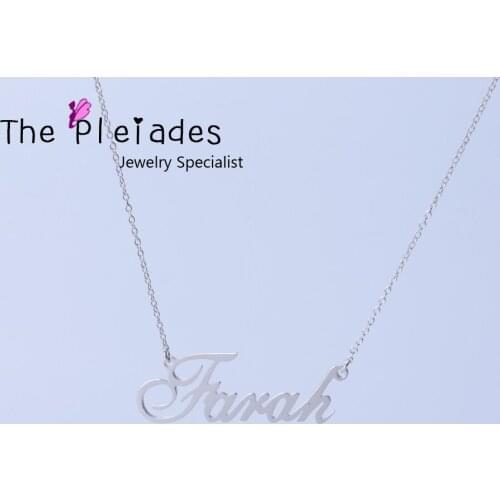 Solid Silver Personalized Name Necklace Custom DIY Jewelry Fashion Necklace Special Gift for Best Friend Lover