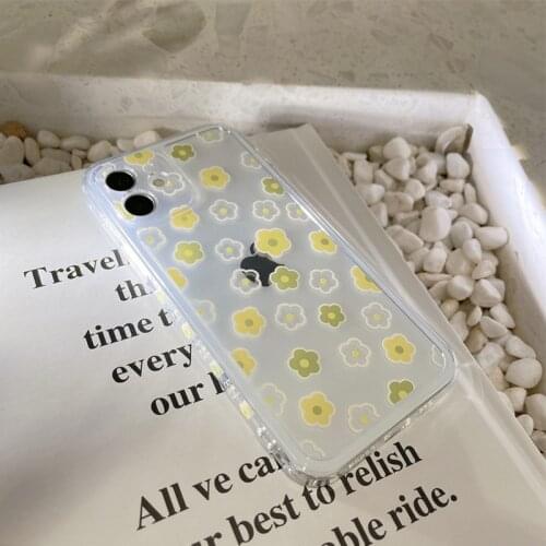 Phone case mobile shell for iphone11 XR XS 7/8/SE 2020 11pro Xs 7p/8plus X/Xs 12 12pro/max 12mini ins wind green floral