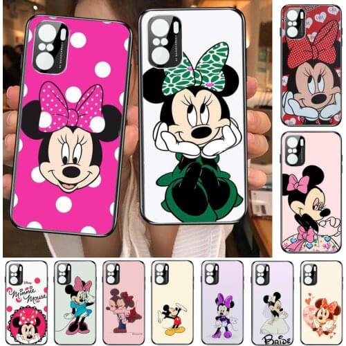 Minnie Mouse Hug Phone Case For xiaomi redmi POCO F1 F2 F3 X3 Pro M3 9C 10T Lite NFC Anime Black Cover Silicone Back Prett mi 10