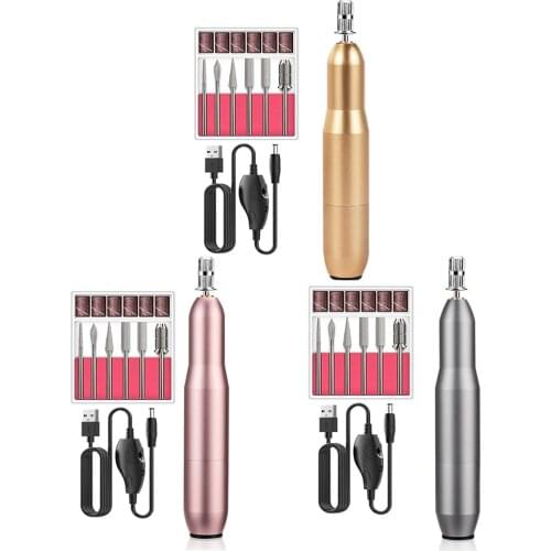 Electric Nail Drill Machine 20000 RPM Manicure Machine USB Electric Nail Polish Grinder Manicure Pedicure Engrave File Head Pen