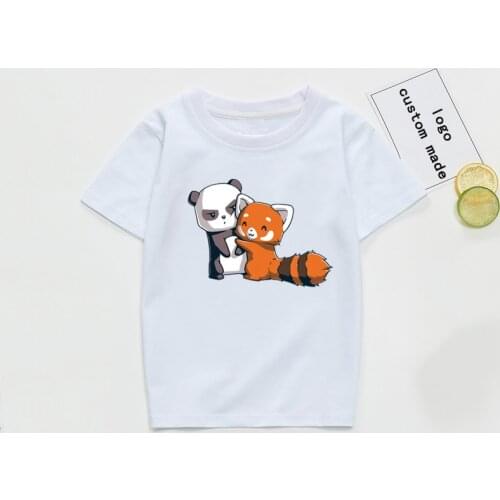 Red Panda Print Kids Tshirt Boy Girl T Shirt for Children Toddler Girls Clothes Kawaii Baby Clothing Funny Top Harajuku Tshirt