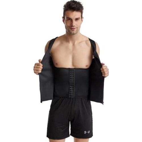 LassieMen Sweat Body Shaper Neoprene Waist TrainerCorsetVest Slimming Shapewear With Corset Girdles For Sauna Fat Burner Workout