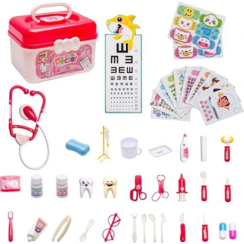 Doctor Medical Equipment Stethoscope Toy Set Children Play Storage Box Kids Gift