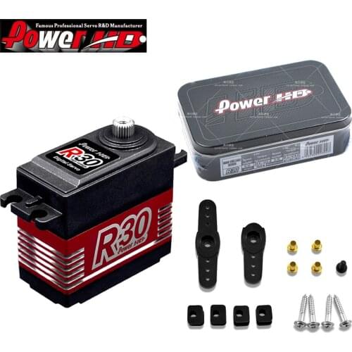 Power HD R30 6.0-7.4V 30KG High Voltage With Metal Gear Digital Brushless Servo For RC 1:8 1:10 Drift Cars Truck Robot Toy