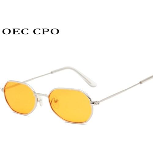 OEC CPO Classic Square Vintage Sunglasses Women/Men Brand Designer Metal Small SunGlasses Men UV400 Oculos De Sol Gafas O579