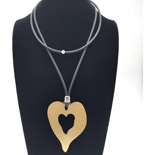 NEW Heart Necklace Girls Handmade Elasticity Necklaces Women Fashion Pendants Wedding Gift Simple 2 Ways To Wear Chains Jewelry