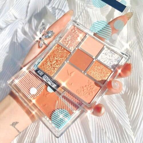 Xixi 7 Color Eye Shadow Palette Glitter Pearlescent Matte Waterproof Lasting Earth Color Luxury Quality Eyeshadow Cosmetic TSLM2