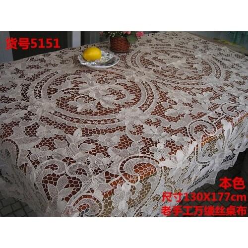 Authentic old hand-made wire tablecloth natural cover Shanghai Xiaoshan collection class 5151 export full work gifts
