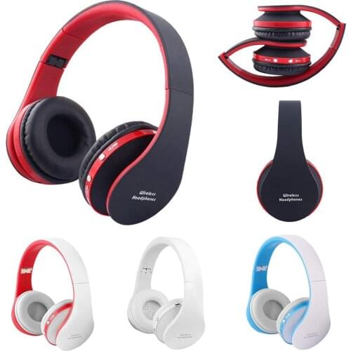 Foldable Wireless Bluetooth Hands-free Stereo Music Headset Headphone with Mic