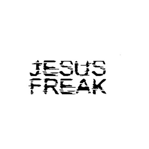 YJZT 12.7CM*5.5M JESUS FREAK Vinyl Car Motorcycle Sticker Decal Black/Silver C13-000145