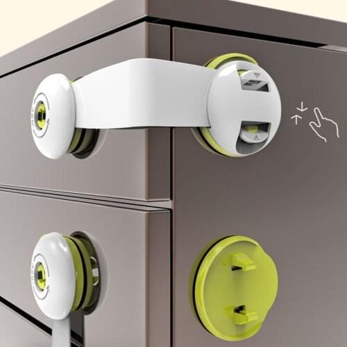 Children Safety Lock 360 ° Rotation Locking Furniture Door Protection Baby Safety Infant Finger Protector Drawer Cabinet Blocker