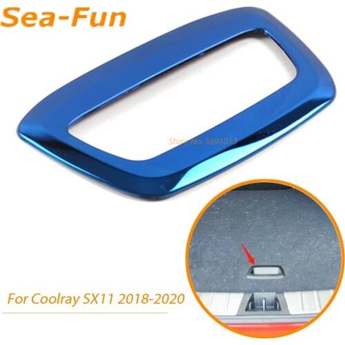 For Geely Coolray SX11 2018 2019 2020 Rear Trunk Tailgate Spare Tire Trim Cover Decoration Frame Stainless Steel Accessories