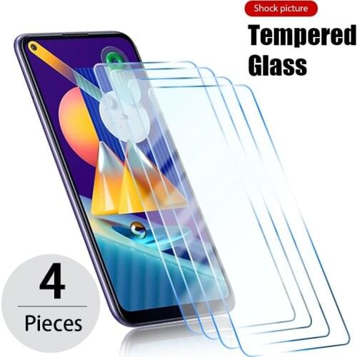 4pcs protective glass for samsung a72 a52 a42 a32 a12 5g screen protector glass for samsung a71 a51 a41 a31 a21s a11