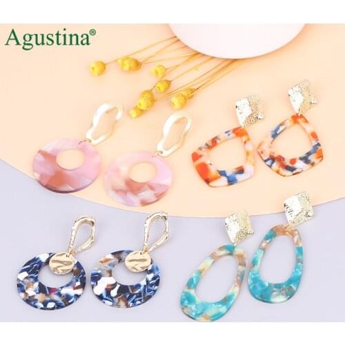 Agustina acrylic earrings for women fashion jewelry drop earrings 2021 long boho earrings geometry dangle earring blue wholesale